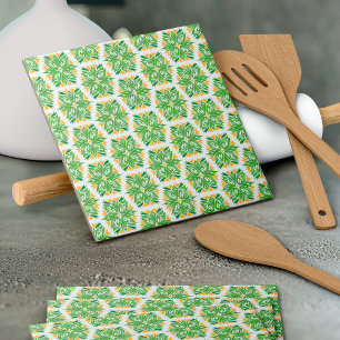 Carreau Fleurs Vertes, Motif De Fleurs, Modèle Floral