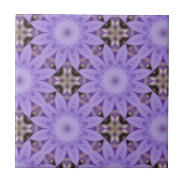 Carreau Fleurs violettes (Devant)