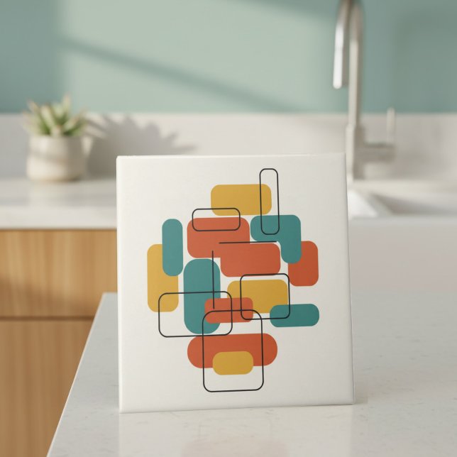 Carreau Floating Rectangles Abstract MCM #5 ID1224 (Créateur téléchargé)