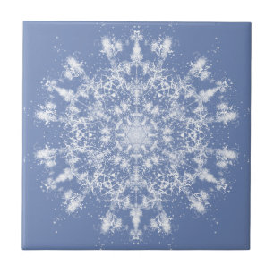 Carreau Flocon de neige fractionné en dentelle Abstraite s