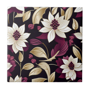 Carreau Floral Art Déco En Bourgogne