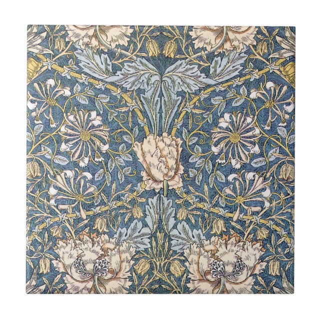 Carreau Floral bleu de William Morris (Devant)