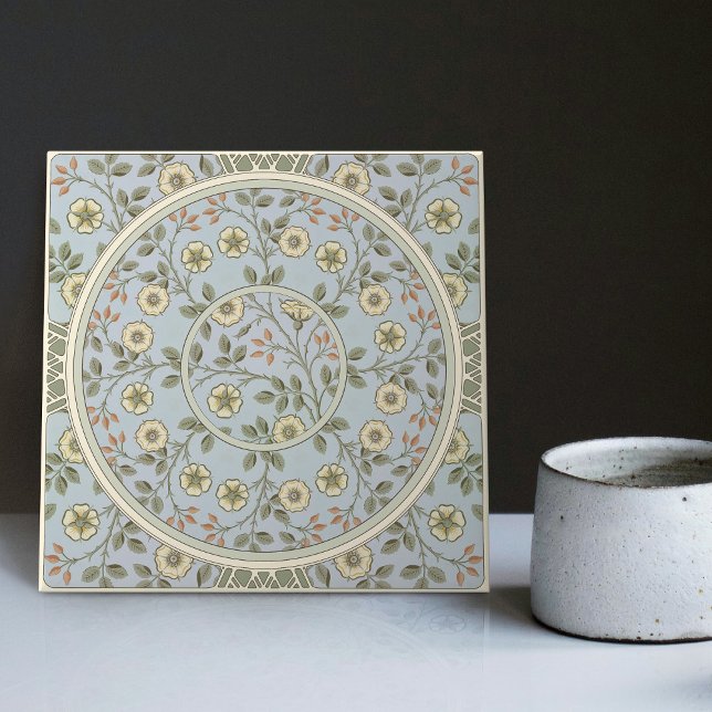 Carreau Floral Daisy Motif par William Morris (Créateur téléchargé)