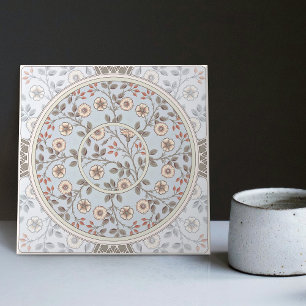 Carreau Floral Daisy Motif par William Morris Ceramic