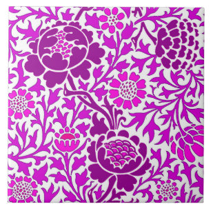 Carreau Floral jacobéen, Améthyste pourpre et Lilac