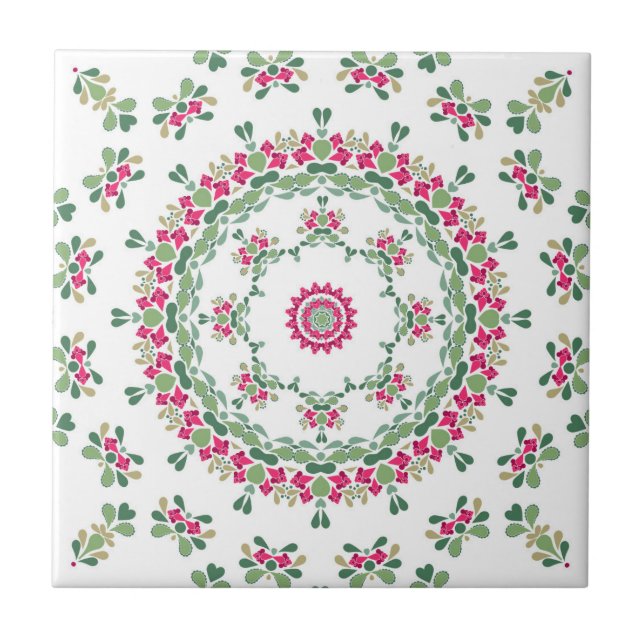 Carreau Floral ornament (Devant)