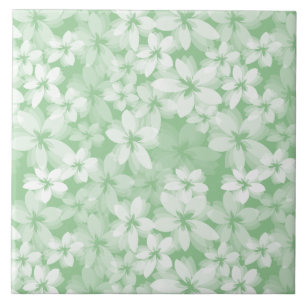 Carreau Floral Vert Luscieux