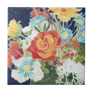 Carreau Flore de minuit IV