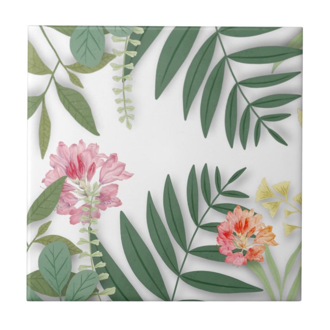 Carreau Flore tropicale  (Devant)