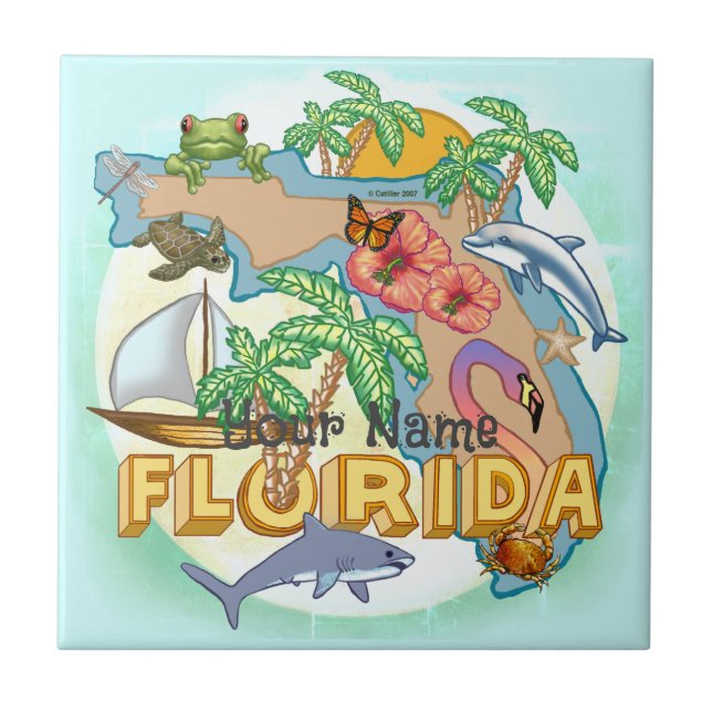 Carreau Floride tropicale (Devant)