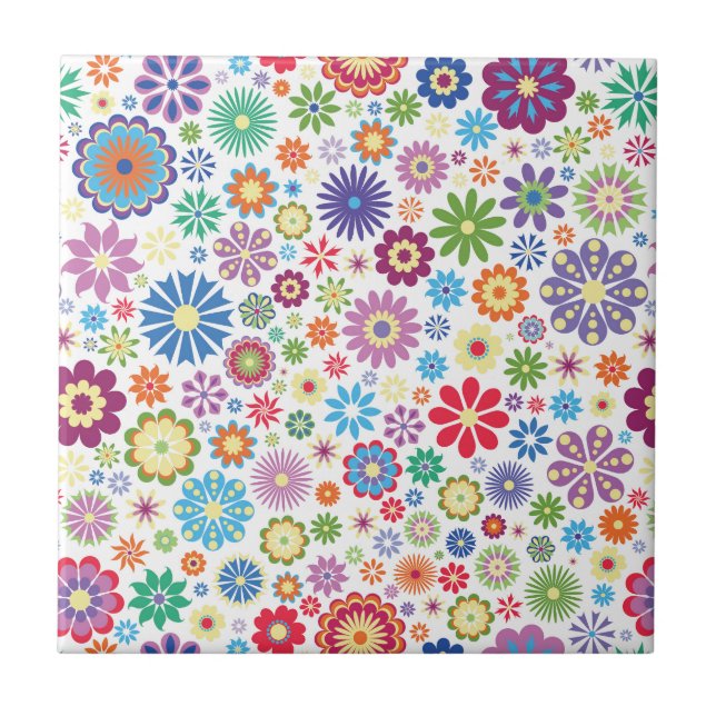 Carreau Flower power heureux (Devant)