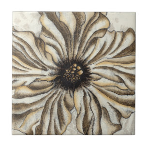 Carreau Flowerhead Fresco sur Tan Arrière - plan