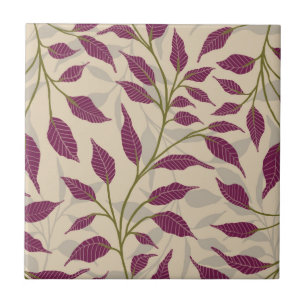 Carreau Flux de Feuilles dansants Délicat Vert Foliage HD