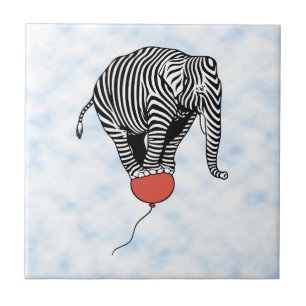 Carreau FLying Elephant Zebra