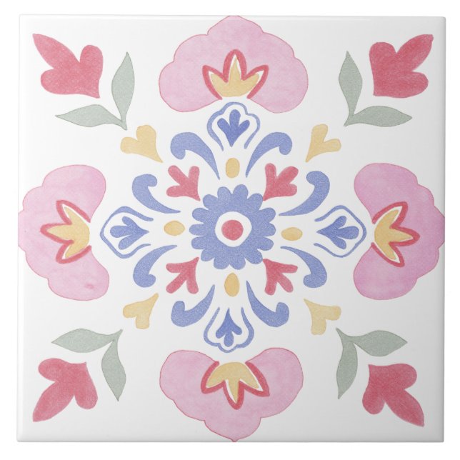 Carreau Folk Garden Watercolor (Devant)