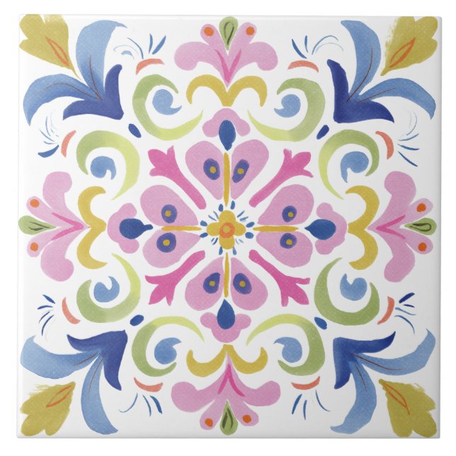 Carreau Folk Garden Watercolor (Devant)