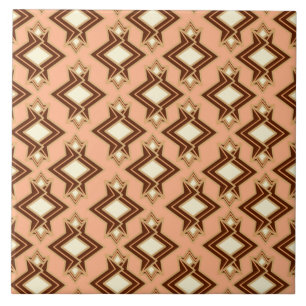 Carreau Fond d'écran Art Déco Motif, corail et Brown