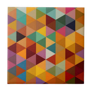 Carreau Fond vintage de motif de triangles