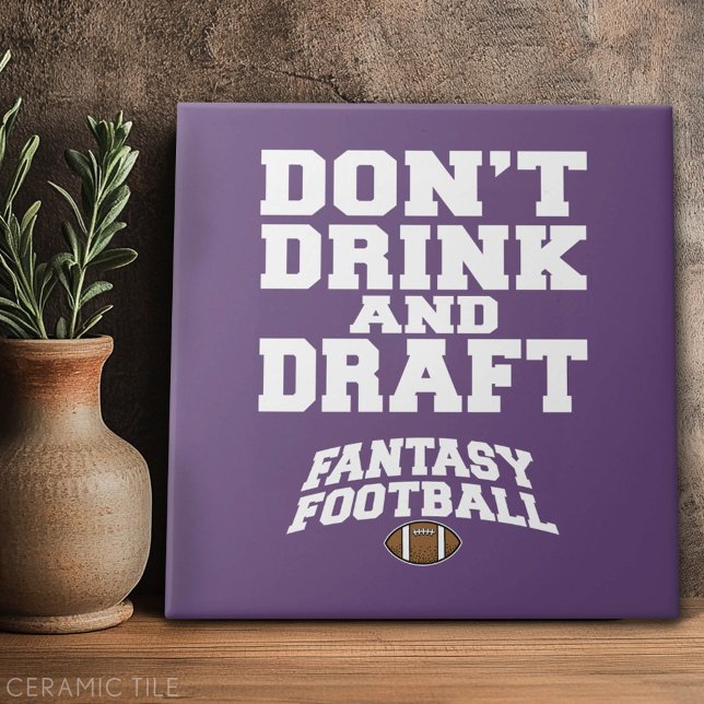 Carreau Football d'Imaginaire ne buvez pas et bavardage -  (Custom Tile)