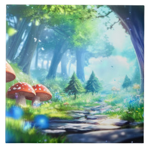 Carreau Forêt de champignons