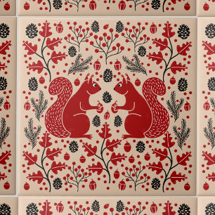 Carreau Forêt d'écureuils