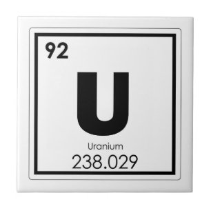 Carreau Formule en uranium de chimie de symbole d'élémen