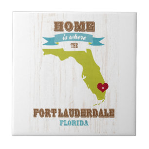 Carreau Fort Lauderdale, carte de la Floride - à la maiso
