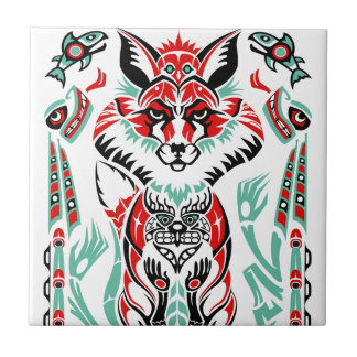 Carreau Fox indigène côtier du nord Pacifique d'Indien