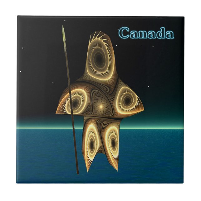 Carreau Fractal Inuit Hunter (Devant)