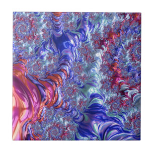 Carreau Fractale numérique abstrait coloré trippy groovy