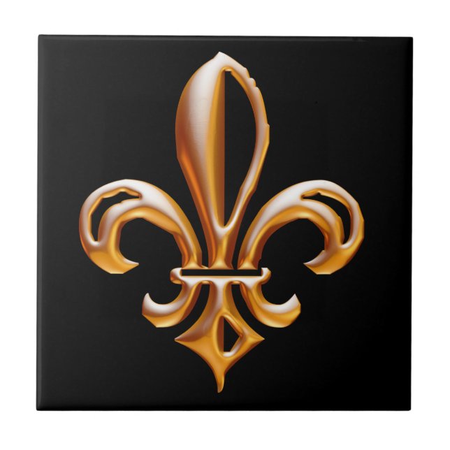 Carreau Français Golden Fleur de Lis (Devant)