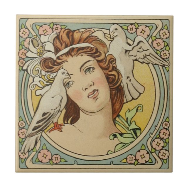 Carreau Française Vintage Art Nouveau (Devant)