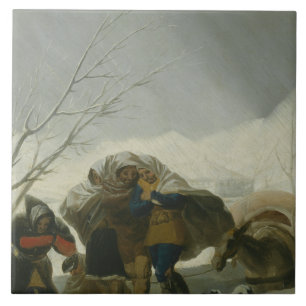 Carreau Francisco Goya - Scène hivernale
