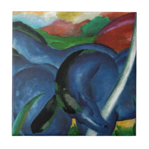Carreau franz marc bleu chevaux design