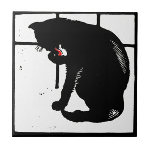 Carreau Frapper les chats de Dessous de verre animal de la