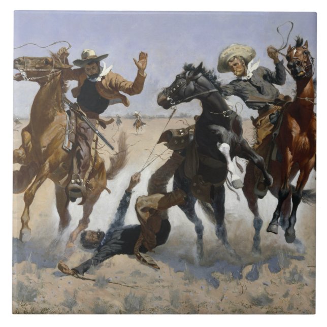 Carreau Frederic Remington - aider un camarade (Devant)