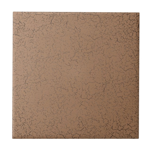 Carreau French Beige Tan Brown Crackle Glaze (Devant)