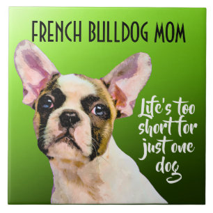 Carreau French Bulldog Mom Carrelage en céramique