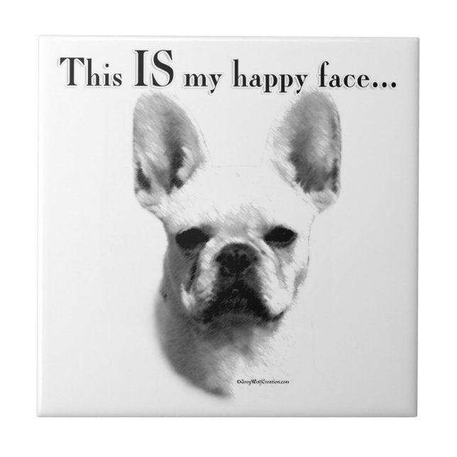 Carreau Frenchie Happy Face (Devant)