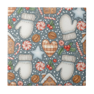 Carreau Friandises fantaisistes de vacances & Mitaines d'h