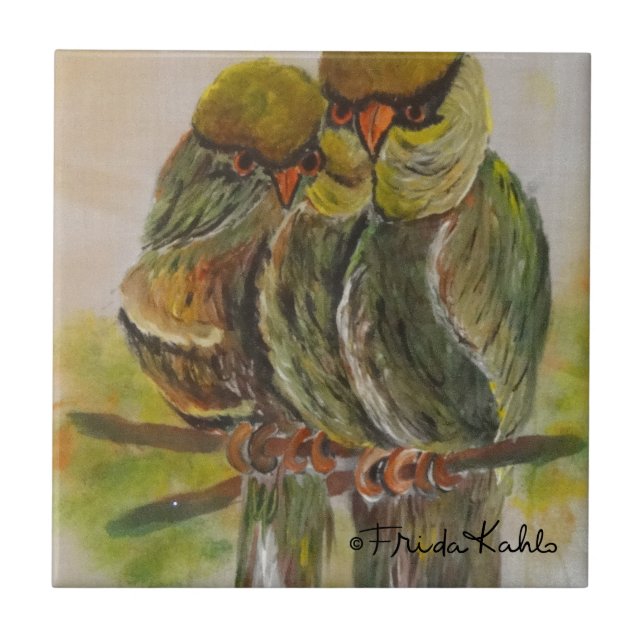 Carreau Frida Kahlo Oiseaux peints (Devant)