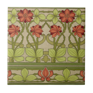 Carreau Frieze Bordure Art Nouveau Floral