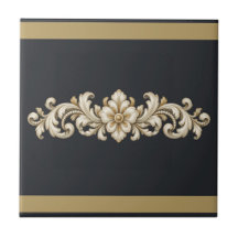 Frise de couleur personnalisée Acanthus de minuit