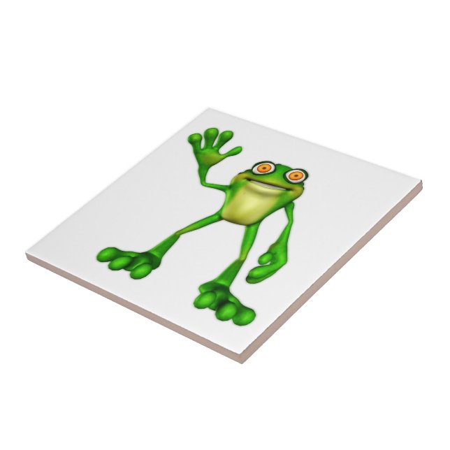 Carreau Froggie la chouette grenouille à caricatures (Côté)