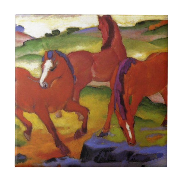 Carreau Frôlant des chevaux IV (les chevaux rouges) par (Devant)