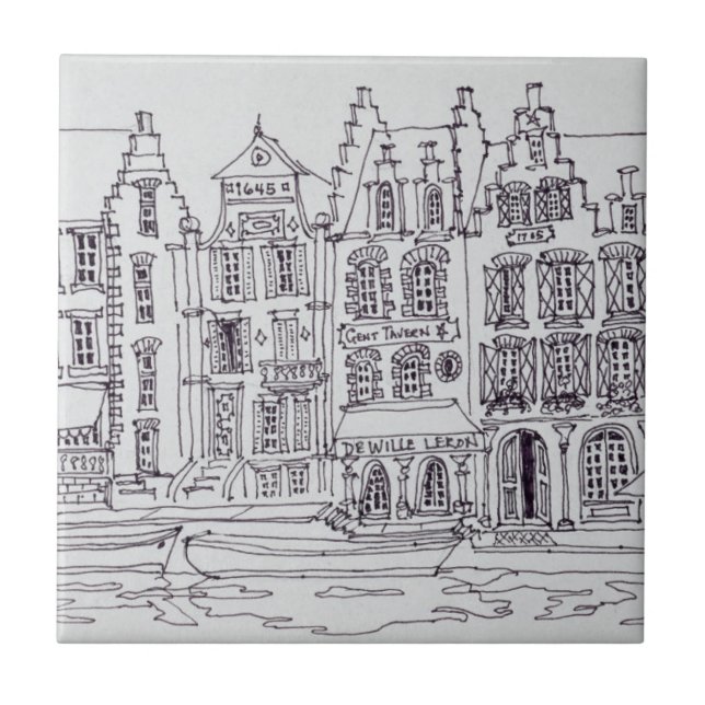 Carreau Front de mer de l'architecture flamande, Gand, Bel (Devant)