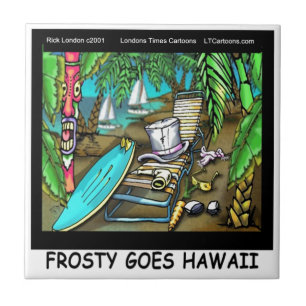Carreau Frosty à Hawaï Noël Drôle
