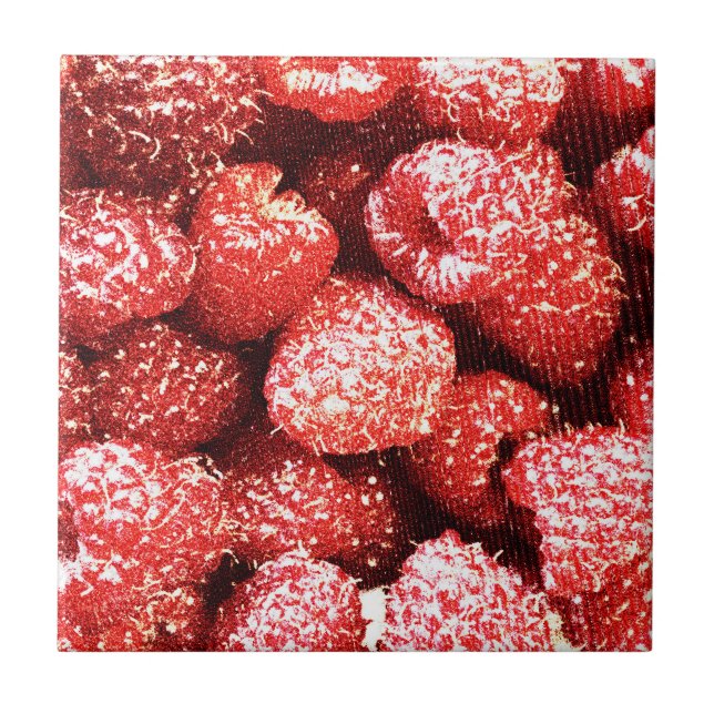 Carreau "Fruits de framboises" jolie photo. Commandez dès  (Devant)