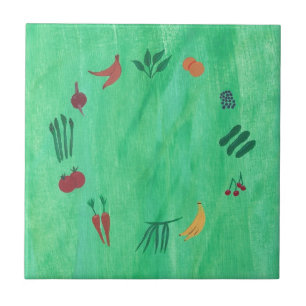 Carreau Fruits et légumes colorés Trivets
