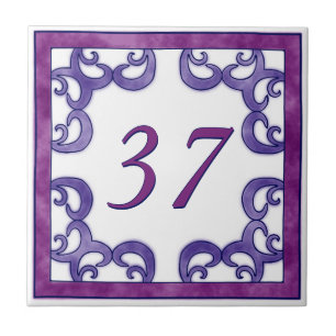 Carreau Fuchsia violet grand numéro de maison